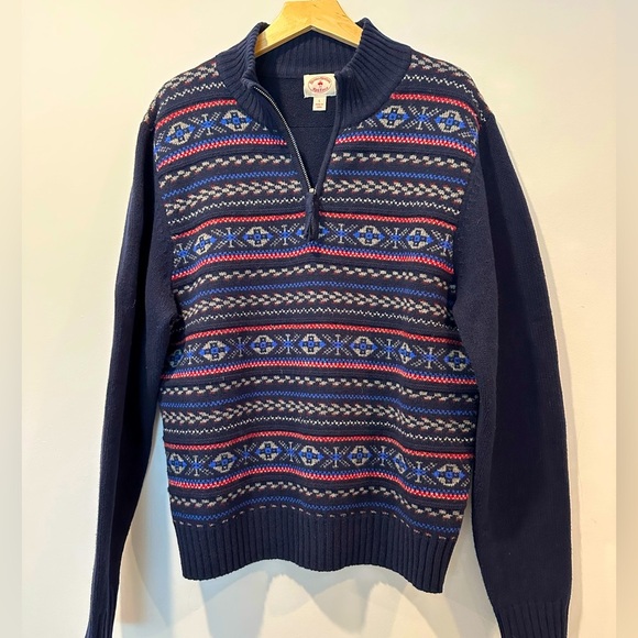 Brooks Brothers Other - Brooks Brothers Vintage Men's Red Fleece Navy Sweater